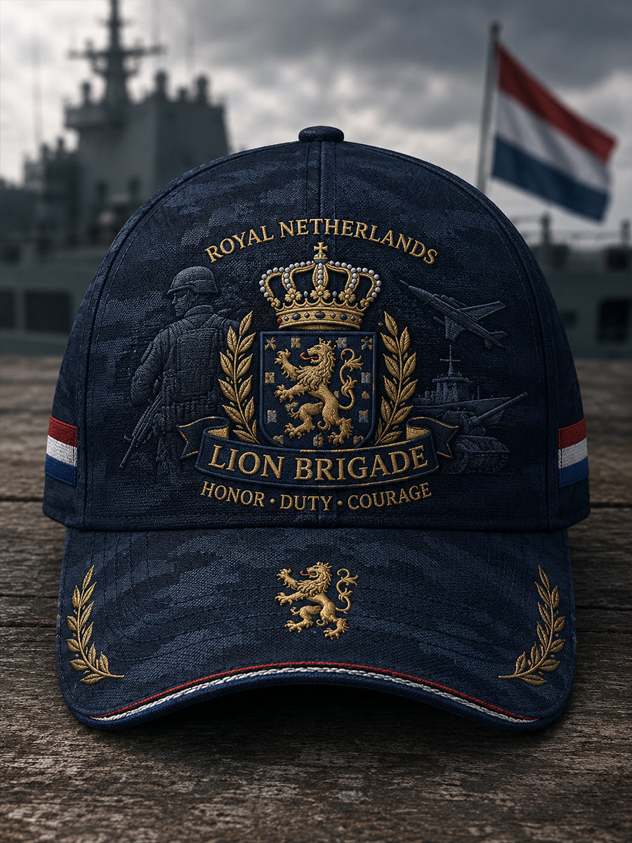 Herenhoed in vintage stijl met door militairen geïnspireerde print