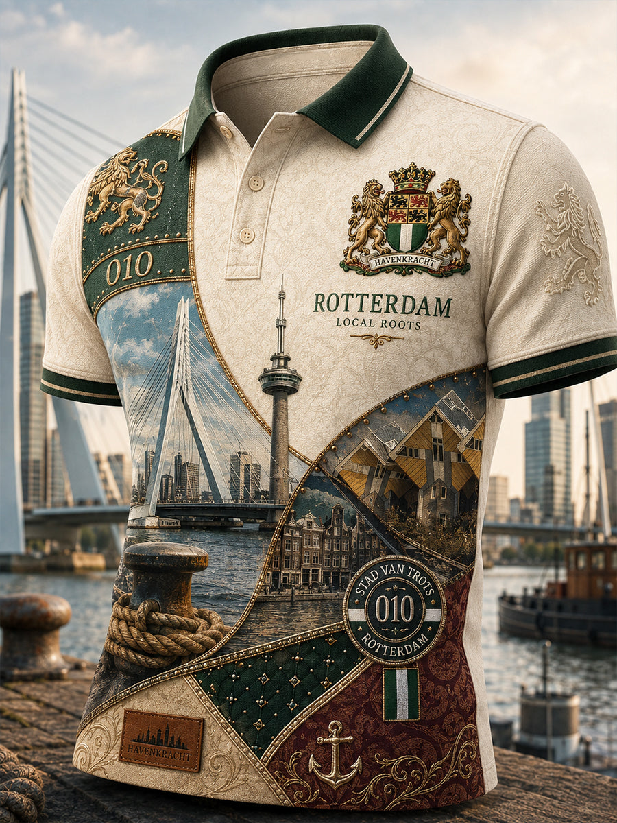 Heren T-shirt met korte mouwen uit Rotterdam, Nederland