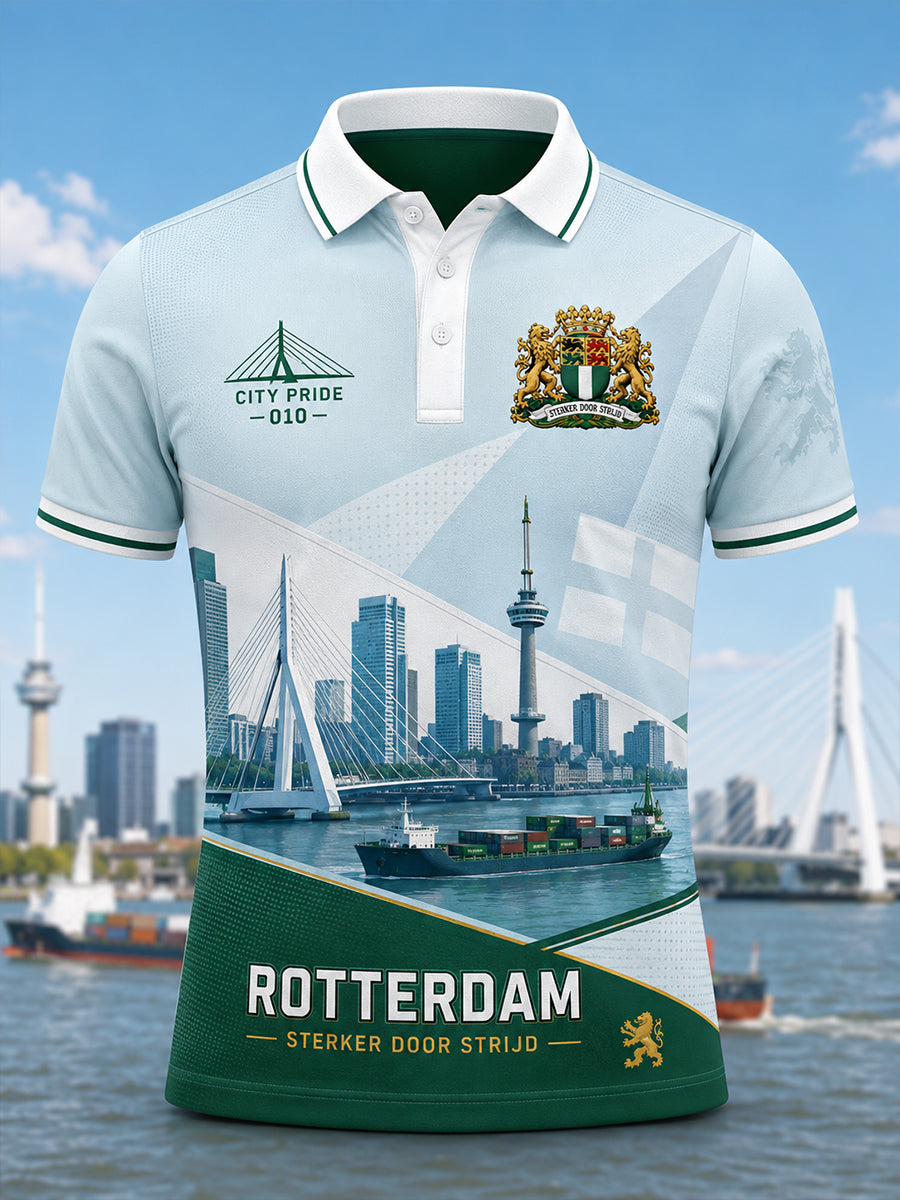 Heren T-shirt met korte mouwen uit Rotterdam, Nederland