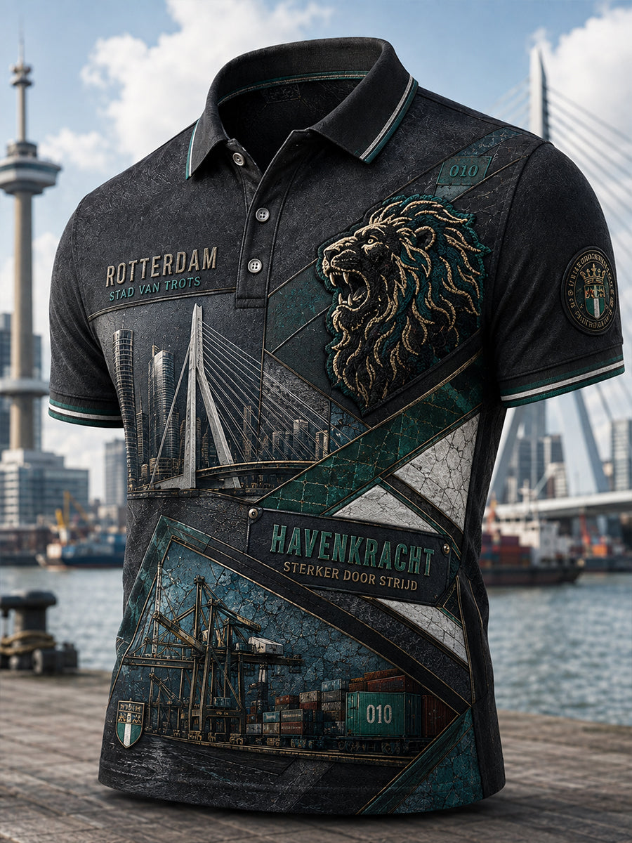 Heren T-shirt met korte mouwen uit Rotterdam, Nederland