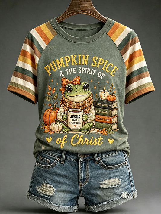 'Pumpkin Spice and The Spirit of Christ' T-shirts voor dames