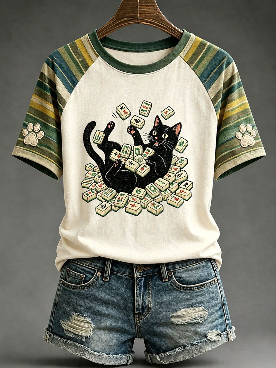 Kat Mahjong T-shirts voor dames