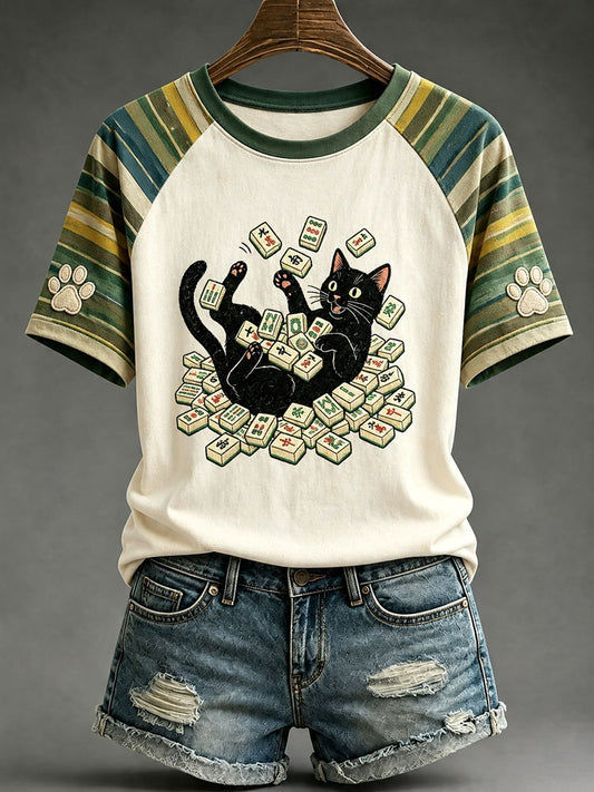 Kat Mahjong T-shirts voor dames