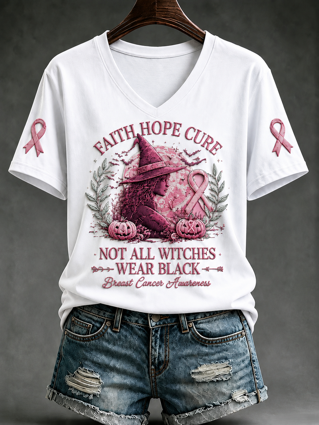 Dames T-shirt met korte mouwen ‘In oktober dragen we roze’