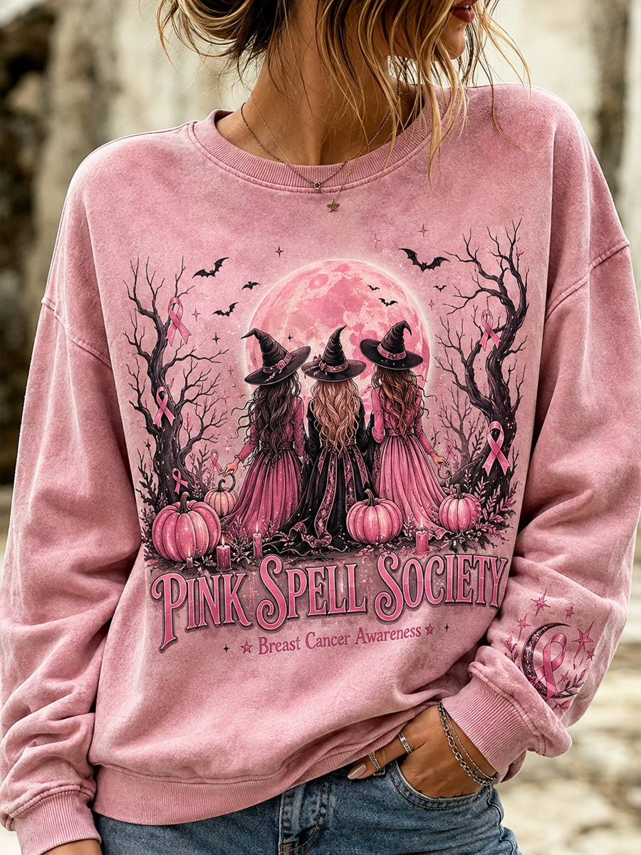 Dames-halloween-zwangerschapsjumper ter bewustwording van borstkanker, normaal model