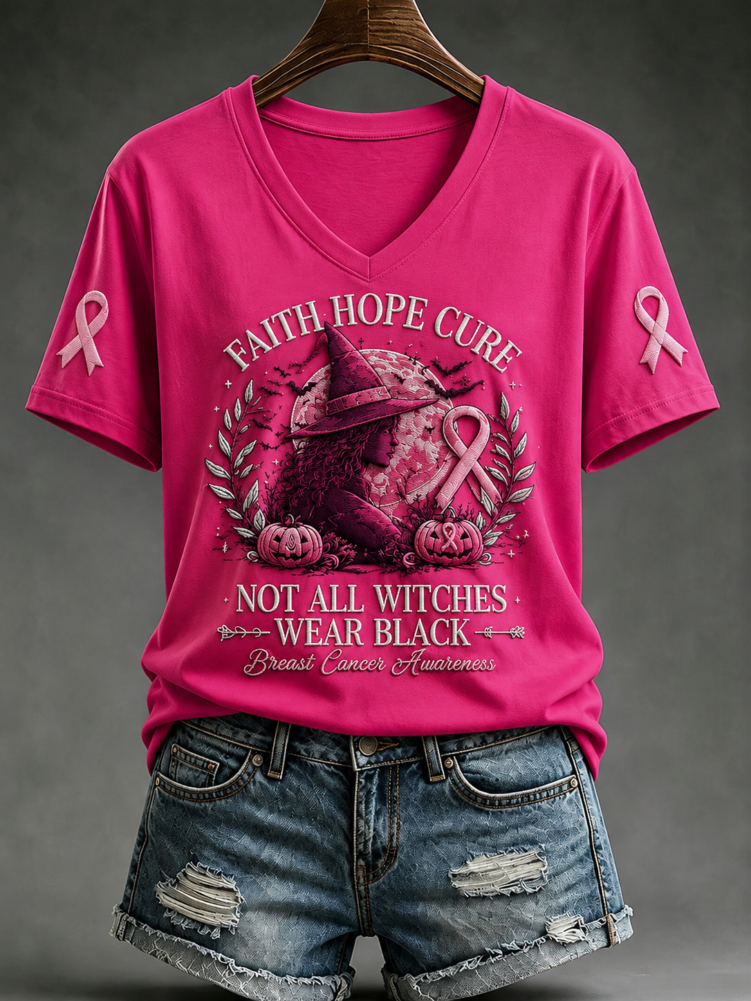 Dames T-shirt met korte mouwen ‘In oktober dragen we roze’
