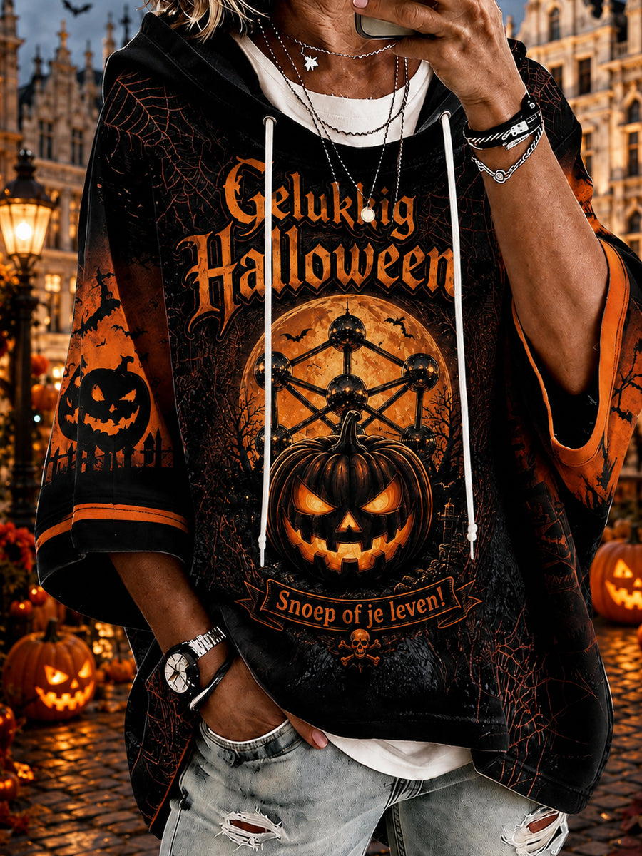 Dames België Halloween met ronde hals en drie kwart mouwen Sweatshirt