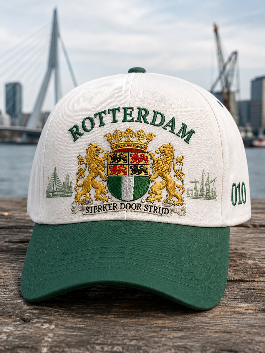 Herenpet met stads- en souvenirprint