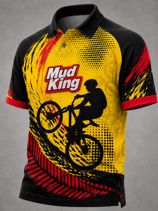 Heren modder koning van België gedrukt Raglan poloshirt