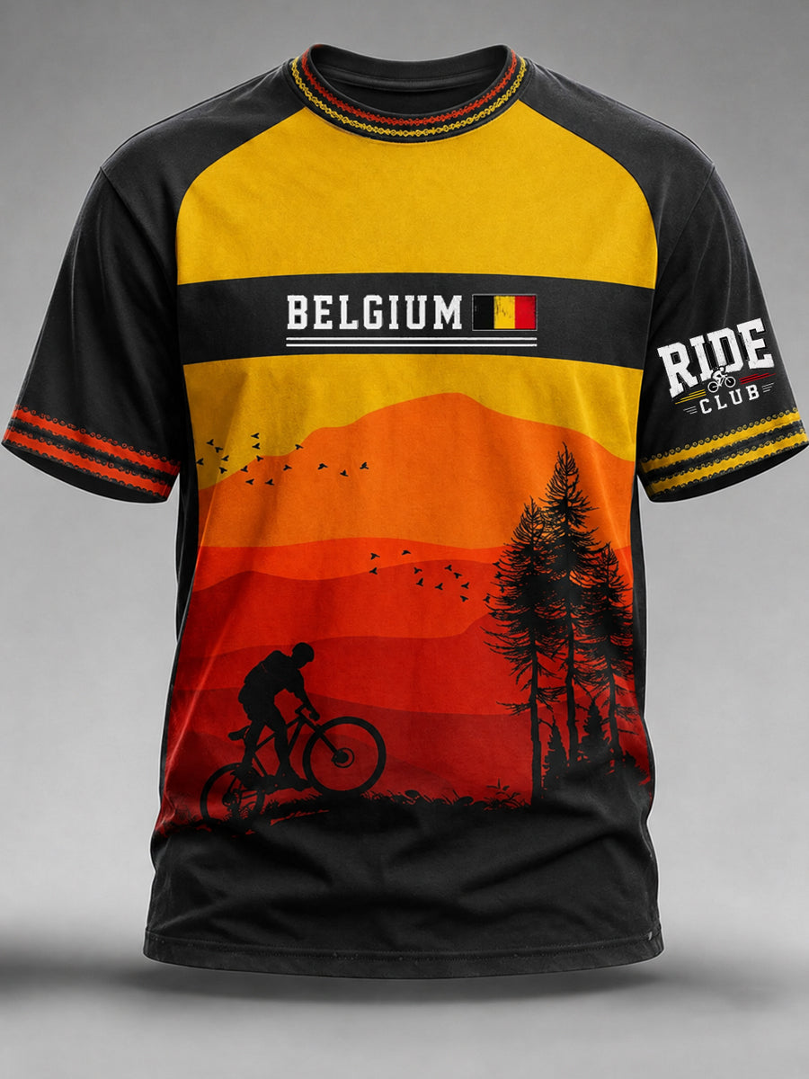 Mannen modder koning van België gedrukt vintage mode losse korte mouw T-shirt