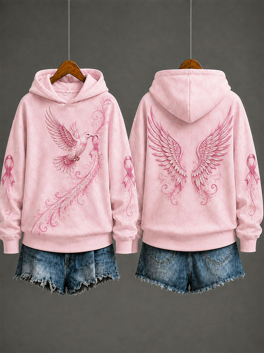 Damesduivenprint borstkankerpreventie regelmatig sweatshirt