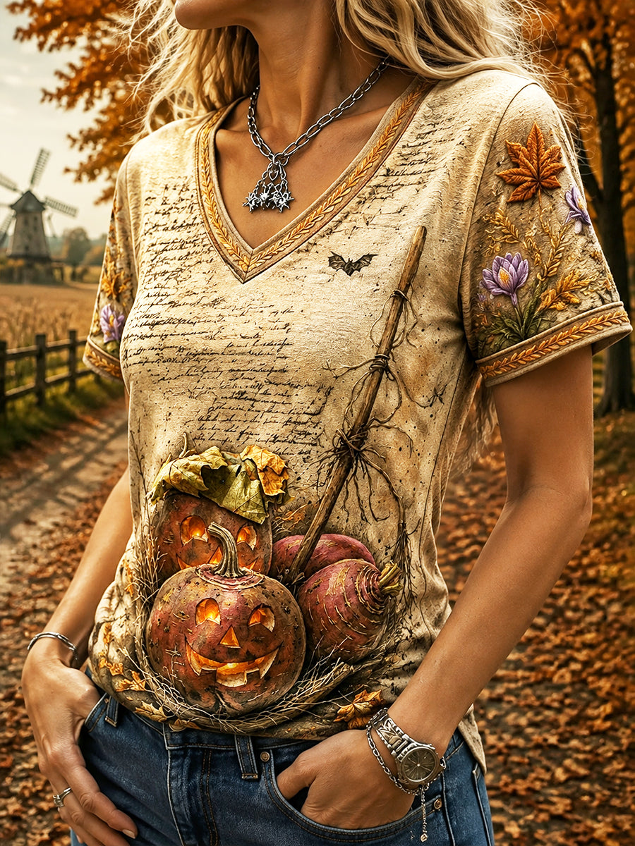 T-shirt met Nederlandse Halloween-thema voor dames