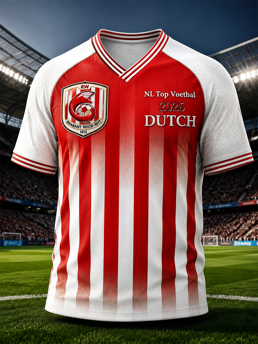 Heren Eredivisie PSV Eindhoven T-shirt met verloopprint en ontspannen v-hals