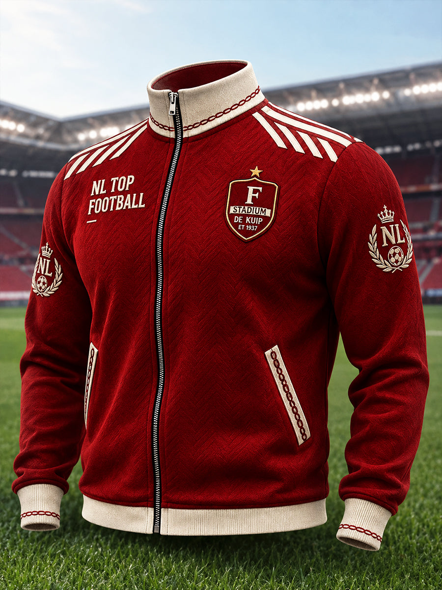 Rood Nederlandse Feyenoord voetbalclub heren casual jack met rits