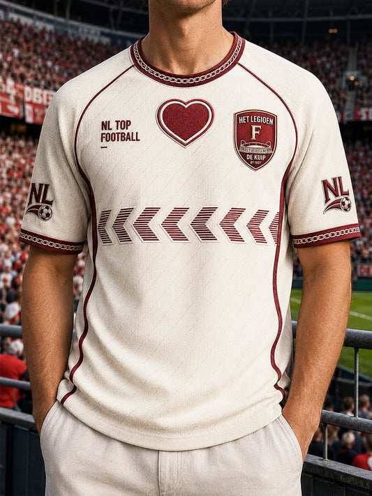 Feyenoord Eredivisie Voetbalprint Casual Minimalistisch T-shirt voor heren