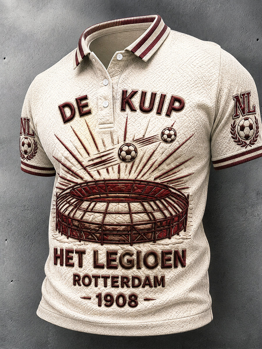 Nederland Eredivisie Feyenoord Voetbal-Gedrukt Casual Poloshirt