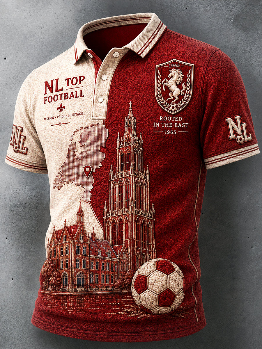 Heren Eredivisie FC Twente voetbalprint poloshirt