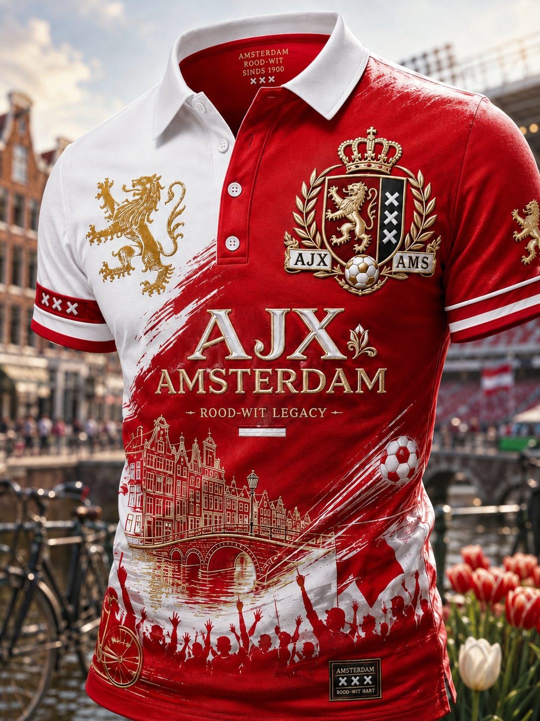 Heren Amsterdamsche voetbalclub Ajax shirt met korte mouwen