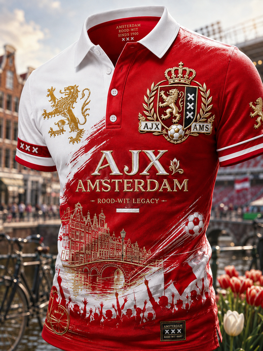 Heren Amsterdamsche voetbalclub Ajax shirt met korte mouwen