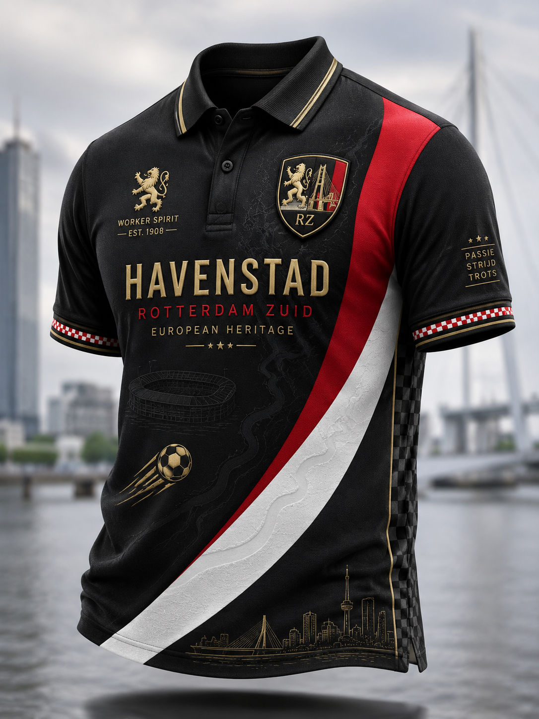 Feyenoord heren overhemd met korte mouwen