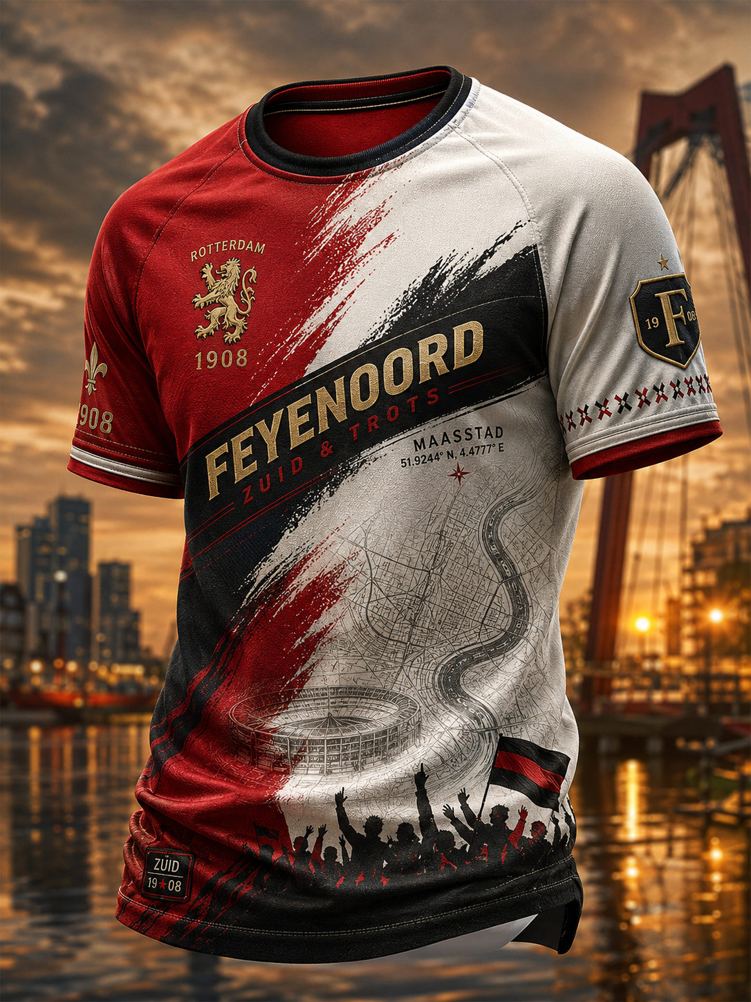 Heren Feyenoord T-shirt met korte mouwen