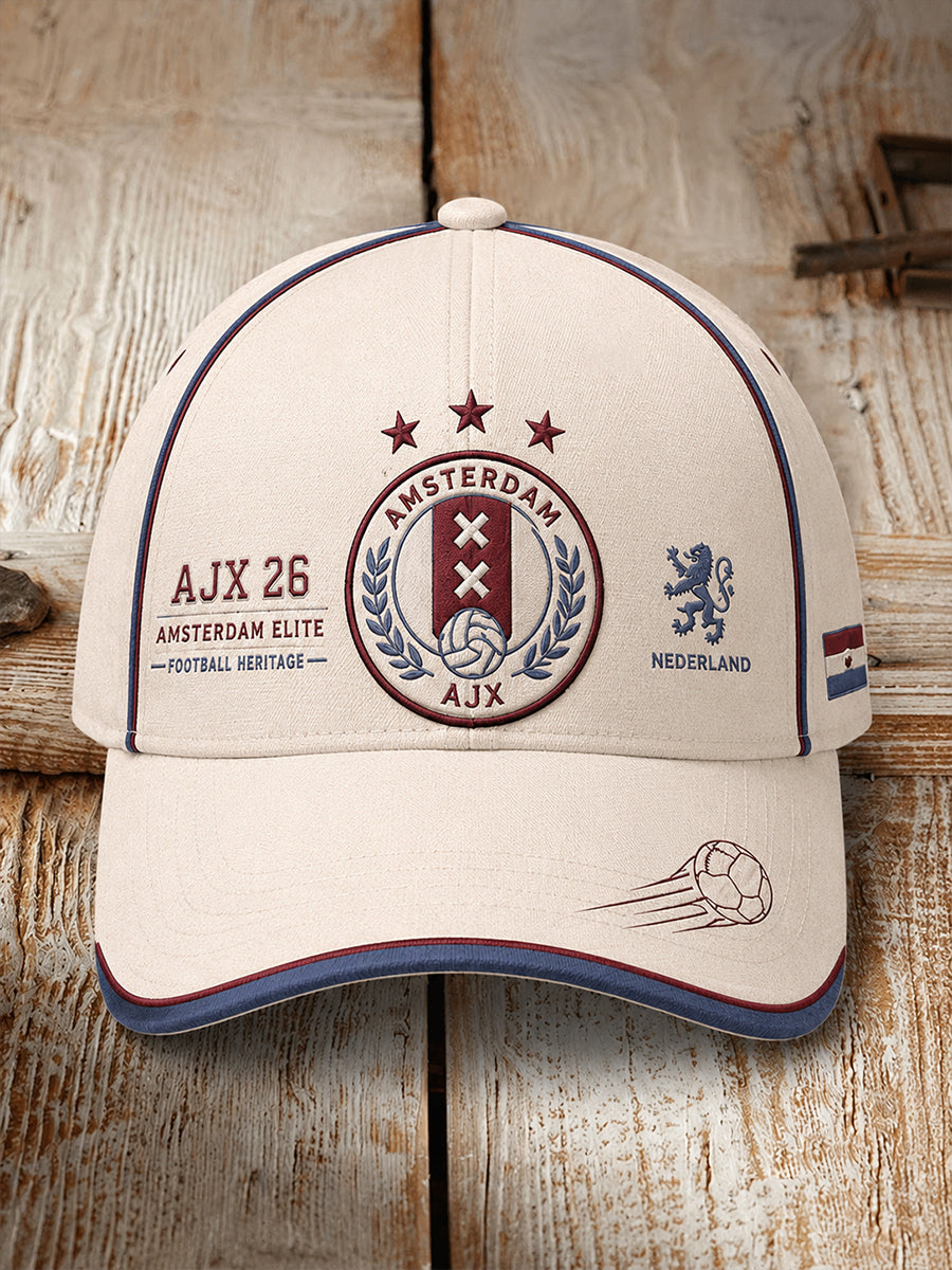 Herenhoed met print met voetbalthema