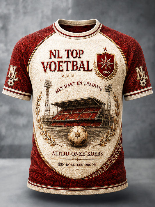 Twente Eredivisie Patchwork print casual T-shirt voor heren