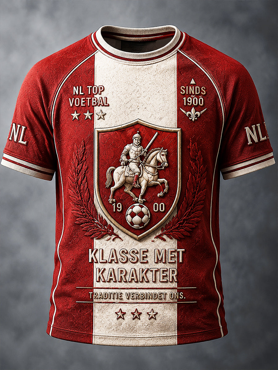 Holland ajax voetbalprint casual t-shirt voor heren