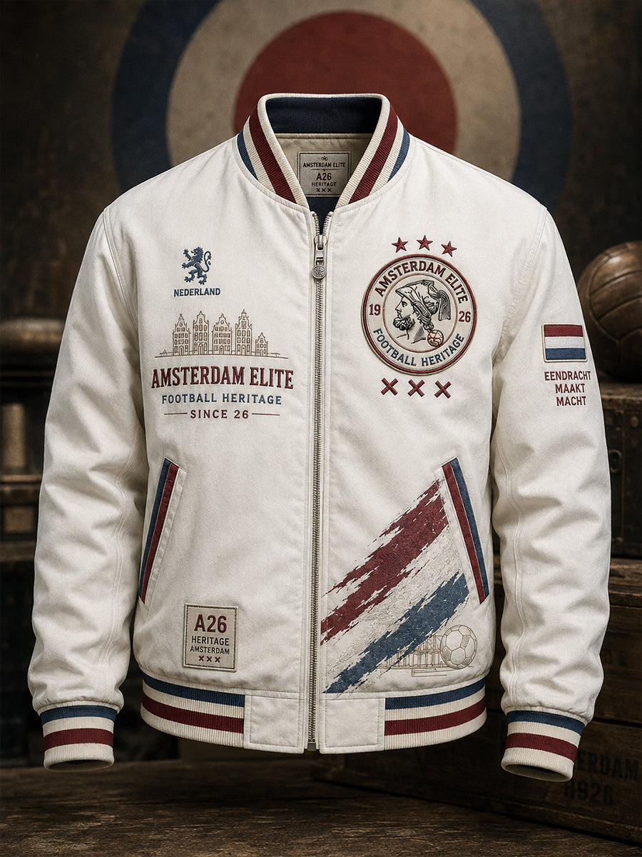 Voetbaljack voor heren met grafische print