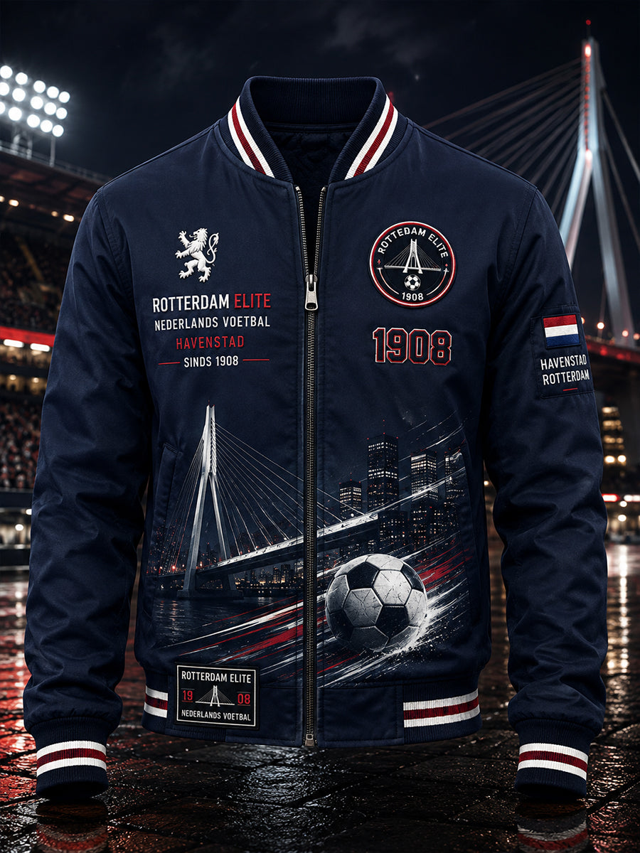 Voetbaljack voor heren met grafische print