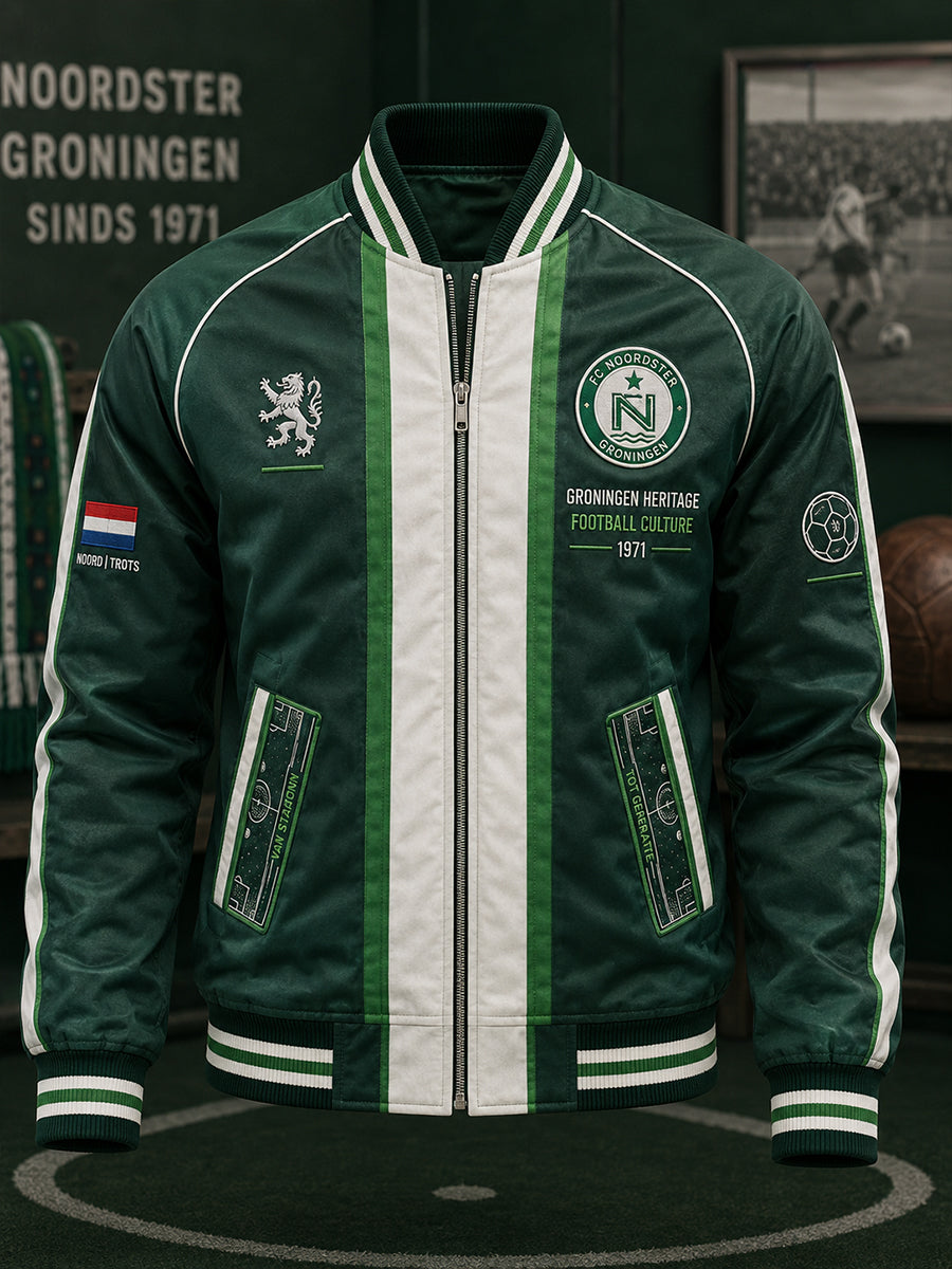 Voetbaljack voor heren met grafische print