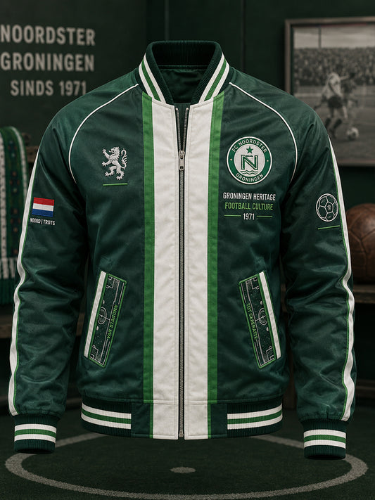 Voetbaljack voor heren met grafische print