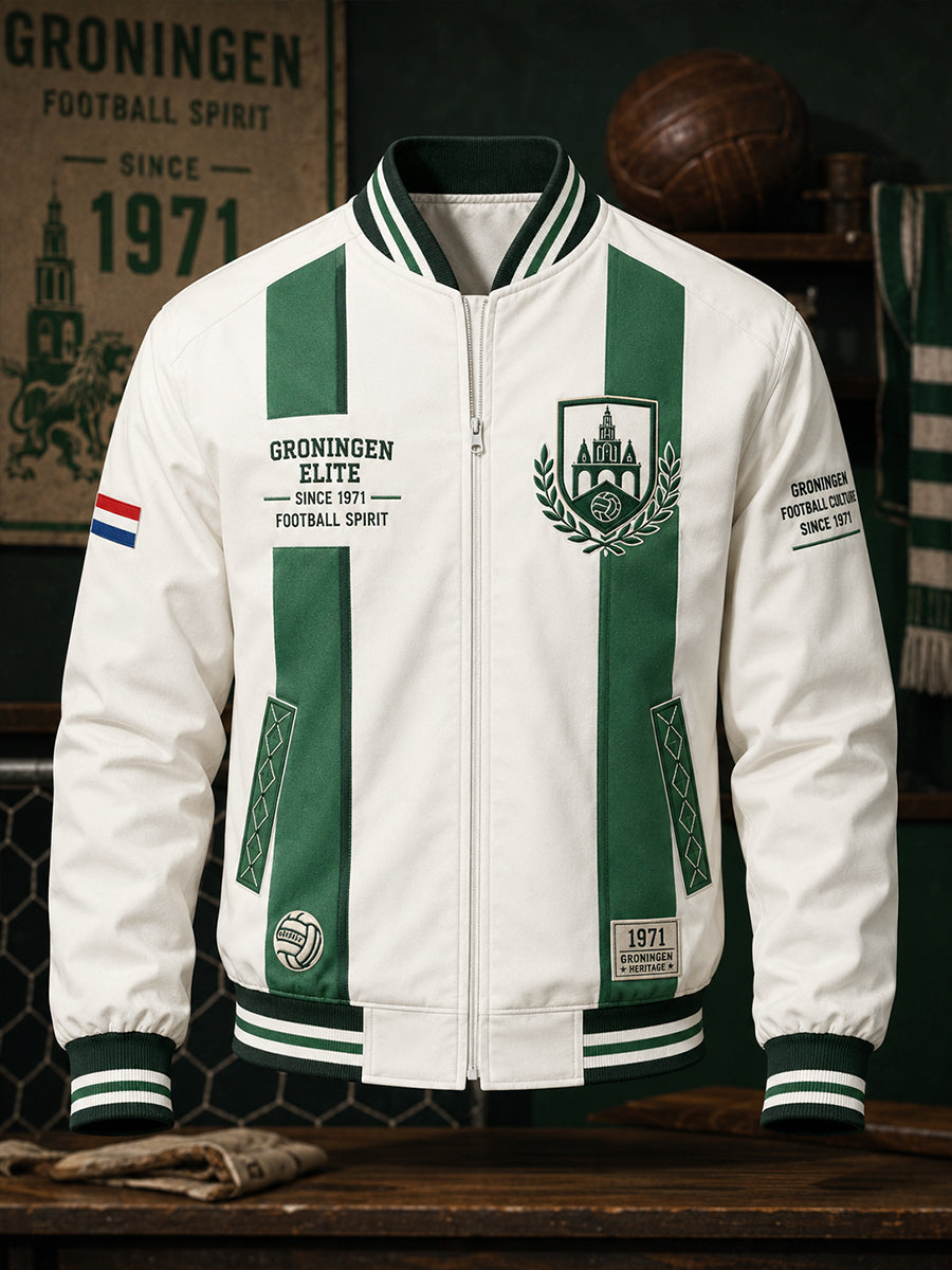 Voetbaljack voor heren met grafische print