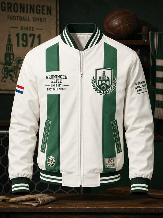 Voetbaljack voor heren met grafische print