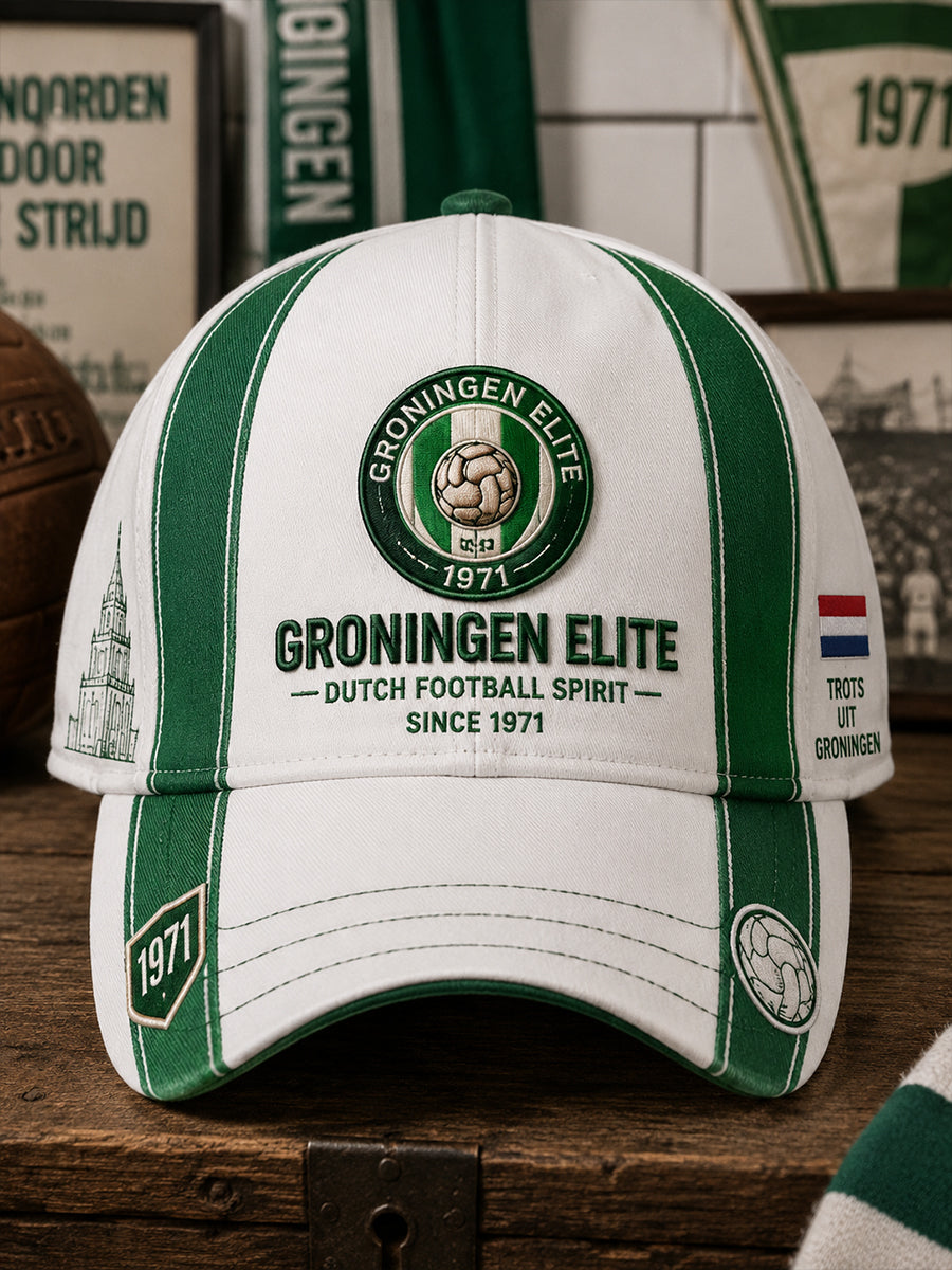 Herenhoed met voetbalprint