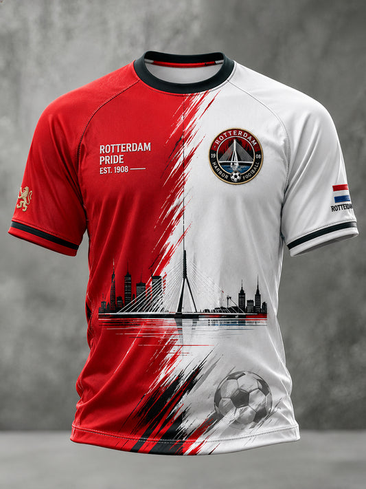 T-shirt met raglanmouwen en grafische print voor de heren-voetbalclub
