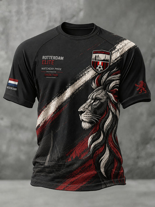 T-shirt met raglanmouwen en grafische print voor de heren-voetbalclub