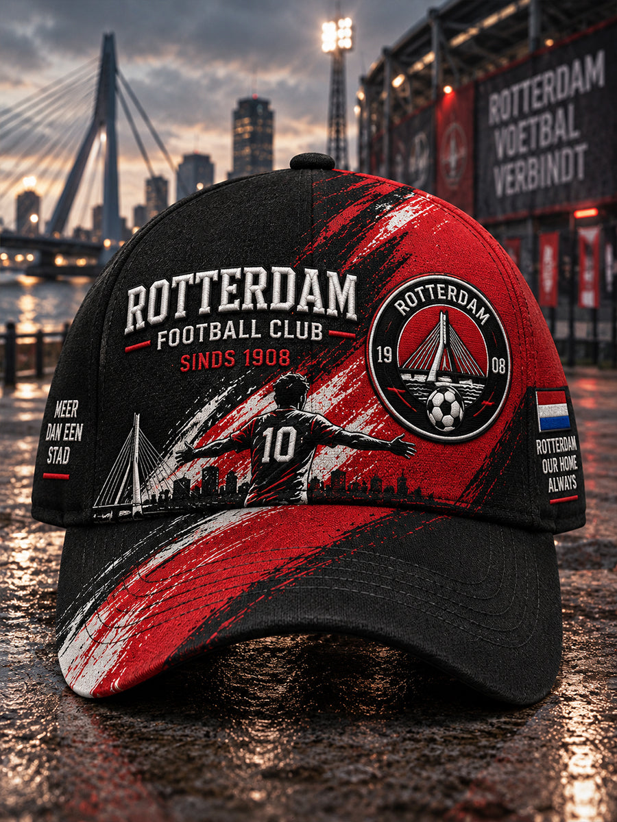 Unisex hoed met voetbal-thema print