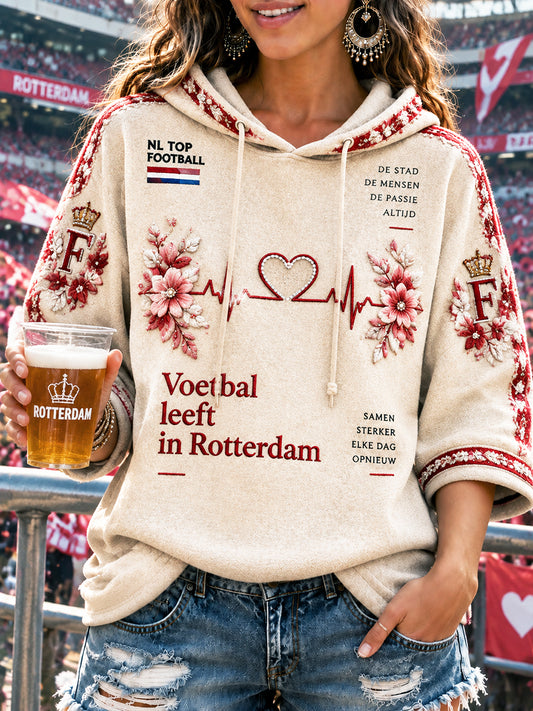 Off-White Holland Feyenoord voetbal dames-Casual sweatshirt met capuchon