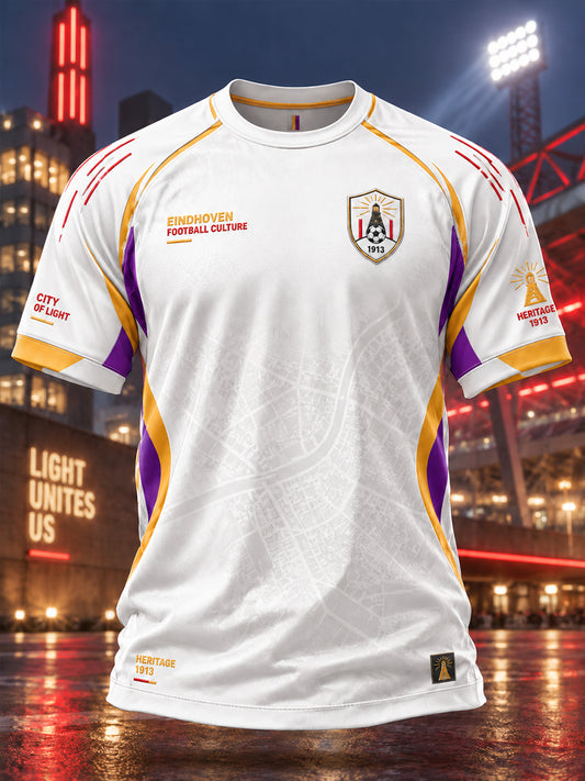 Heren Raglan T-shirt met korte mouwen en print met voetbalthema