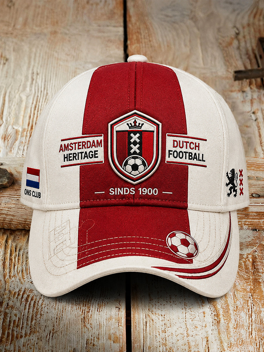 Uniseks muts met voetbalprint