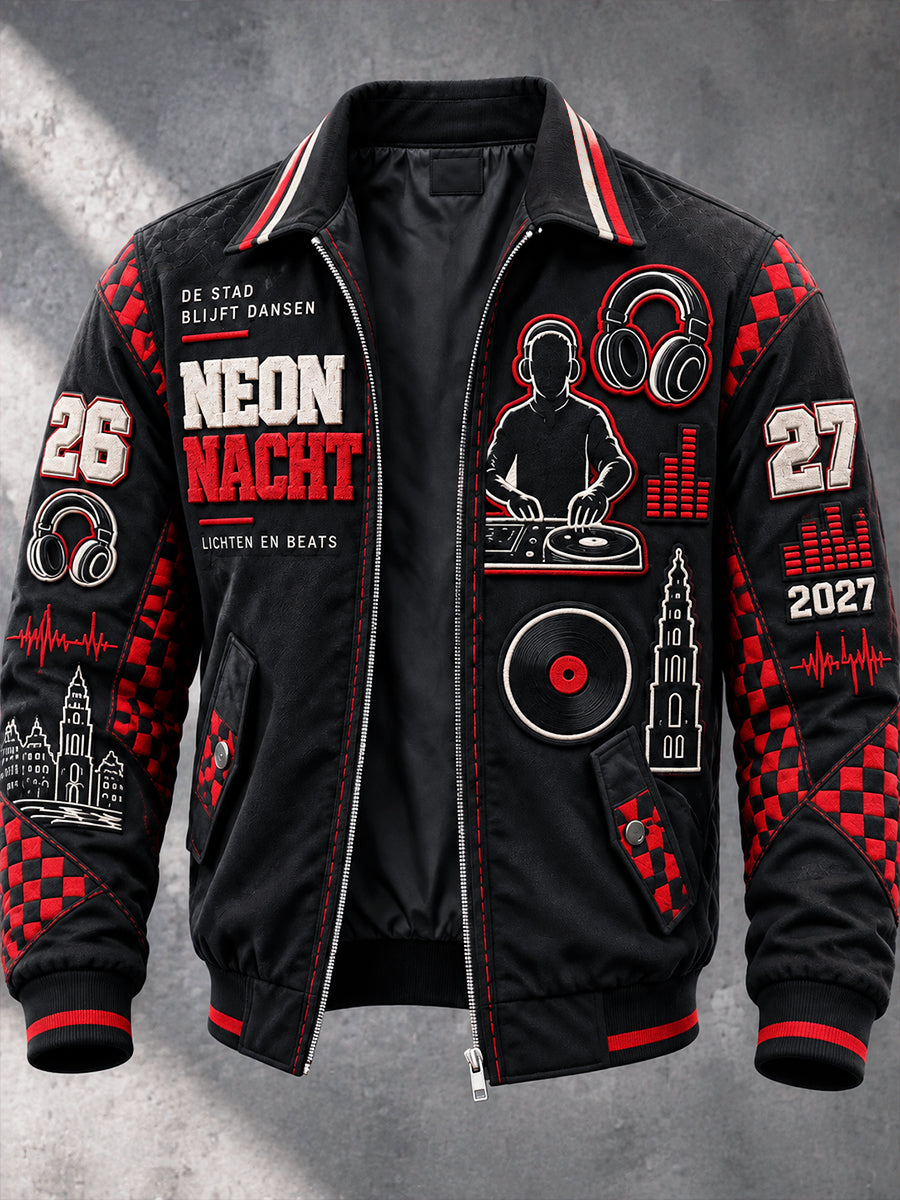 Black Amsterdam Electronic Music Festival voor heren, casual en stijlvol jack met ritssluiting