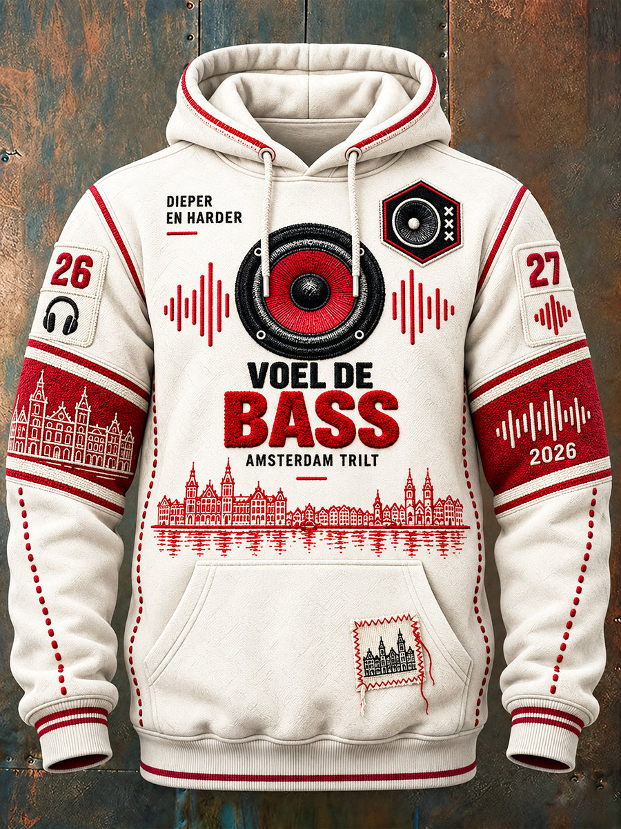 Off-White heren Amsterdam Electronic Music Festival Print casual sweatshirt met capuchon