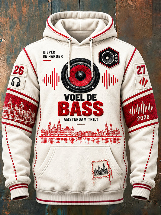 Off-White heren Amsterdam Electronic Music Festival Print casual sweatshirt met capuchon