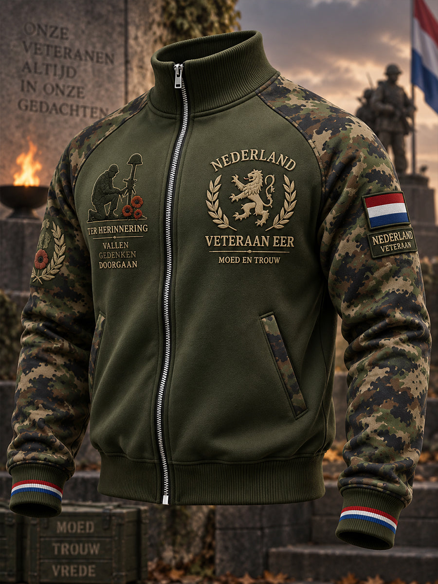 Veteraan-thema camouflageprint jasje met lange mouwen voor heren