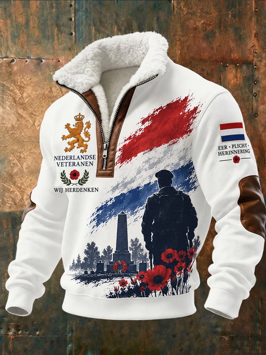 Herenherdenkingsdag met hoge hals en lange mouwen
