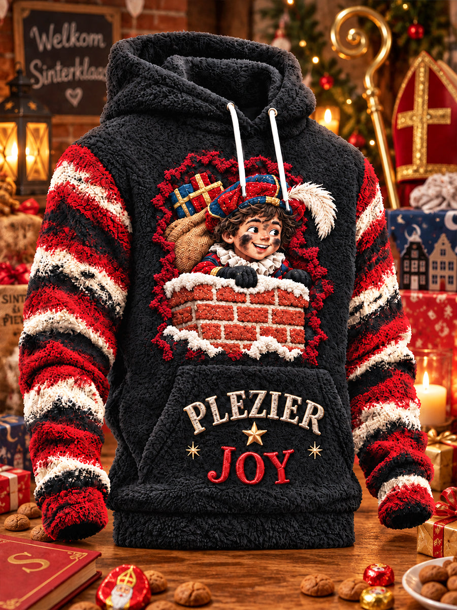 Zwarte Nederlandse sweatshirt met capuchon voor heren