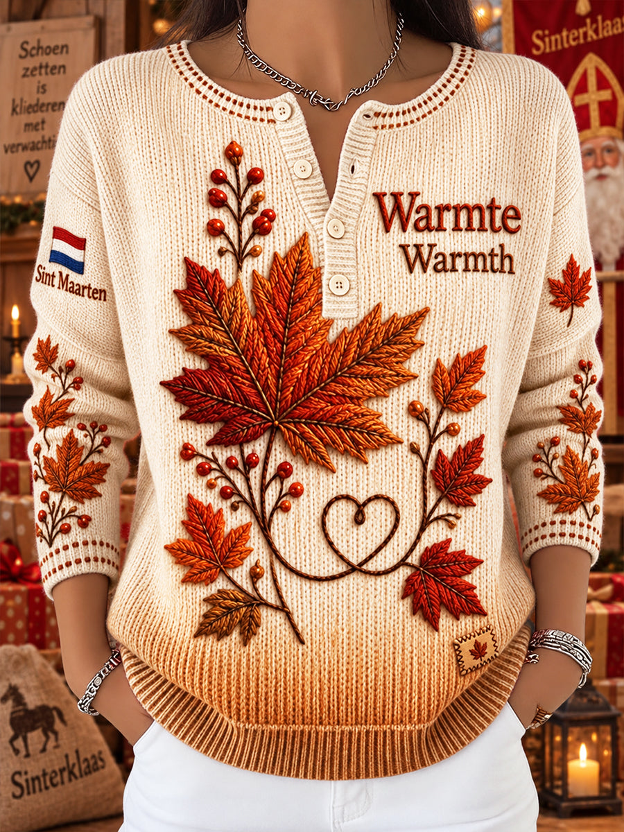 Nederlandse dames St. Martin's Day herfstprint casual trui