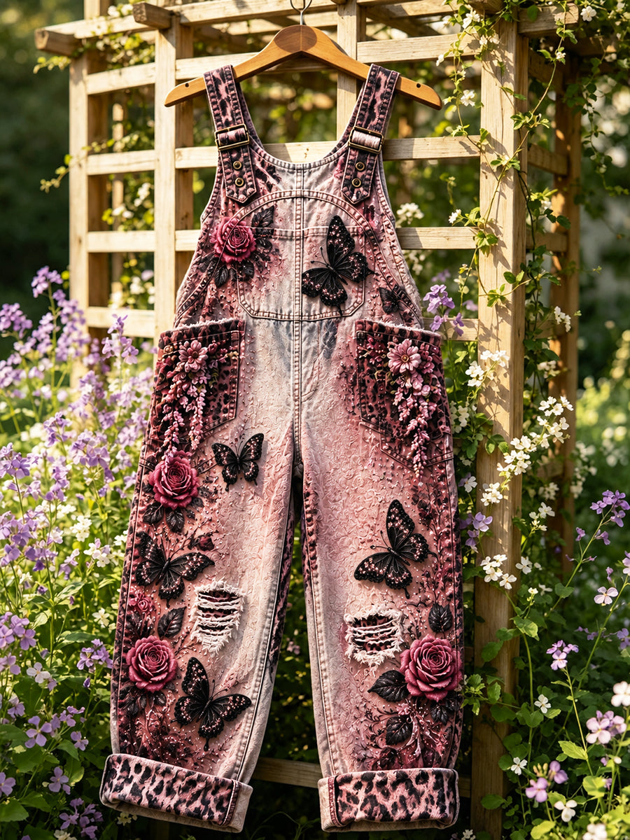 Vintage damesbroek met bloemenprint