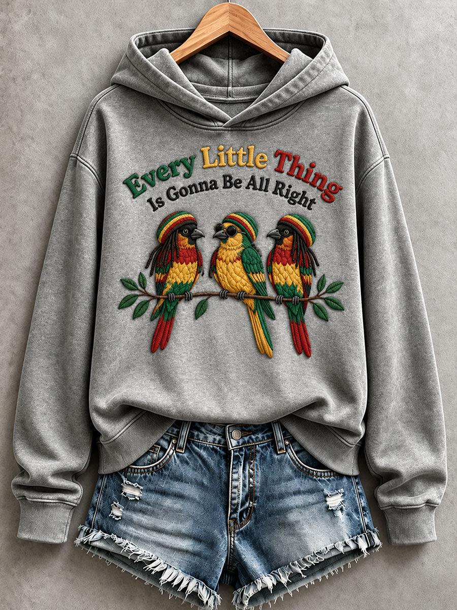 Dameshoodie met de tekst 'Every Little Thing Is Gonna Be All'